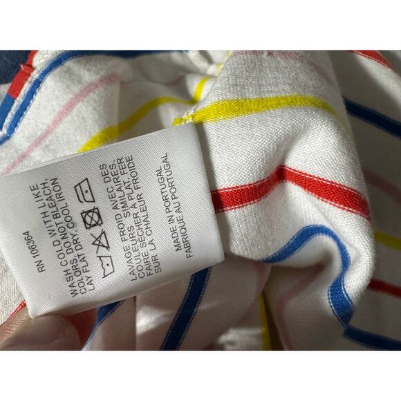 KULE Striped The Modern Long Sleeve Tee Rainbow Bright Top XS - Picture 5 of 5